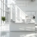 Les meubles de bureau design en blanc laqué pour un espace moderne